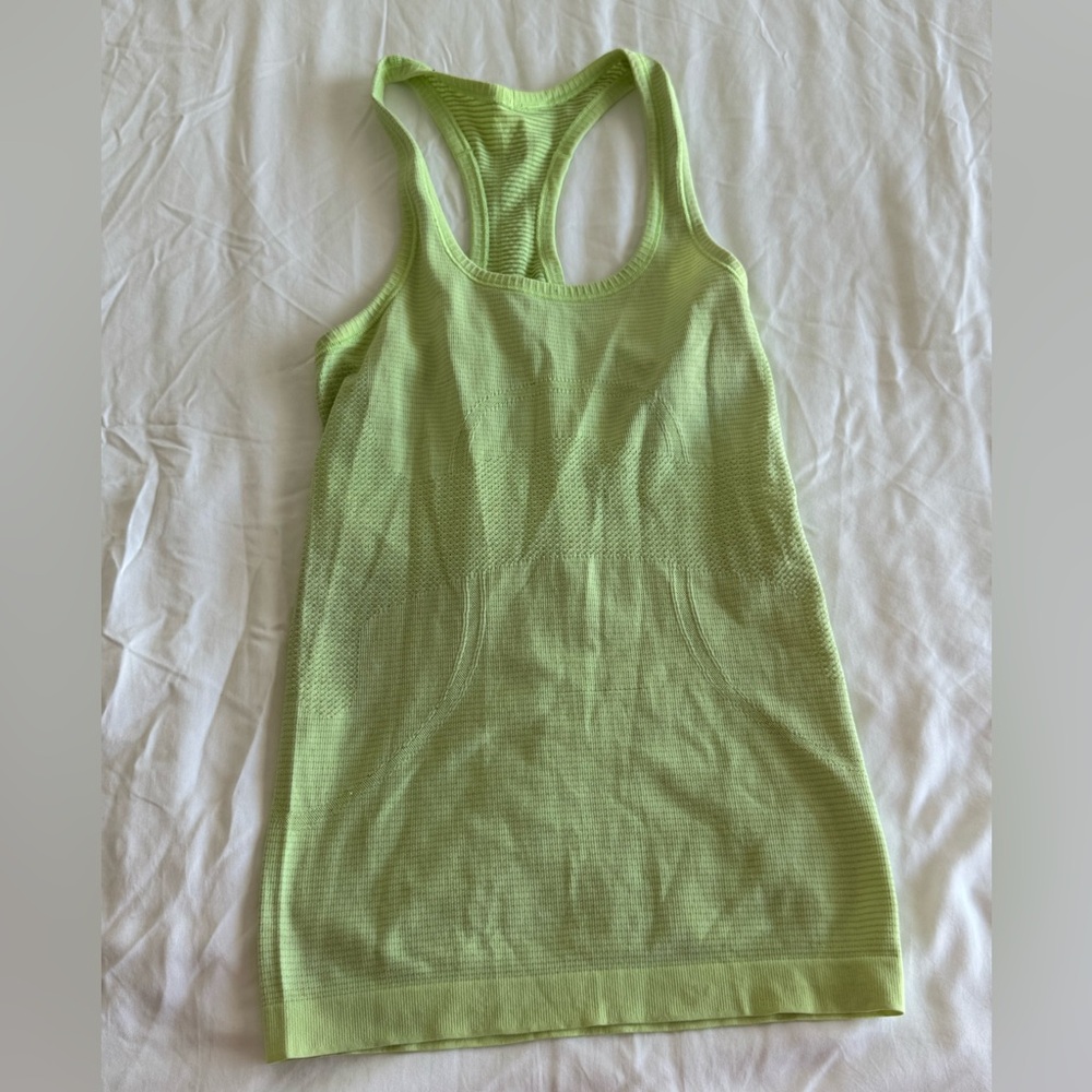 Lululemon Athletica Lime Green Mesh Tank Top